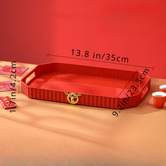 2022 Auspicious Fruit Tray Tea Cup Tray Gift Decoration