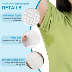 Disposable Armpit Sweat Pads Underarm Absorption Lightweight Breathable