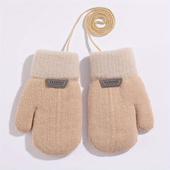 Winter Thick Knitted Mittens for 1-3 Years Old Kids