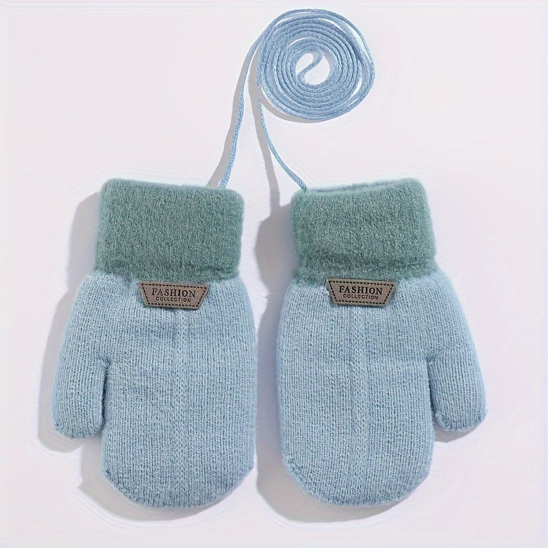 Winter Thick Knitted Mittens for 1-3 Years Old Kids