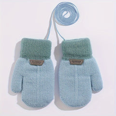 Winter Thick Knitted Mittens for 1-3 Years Old Kids