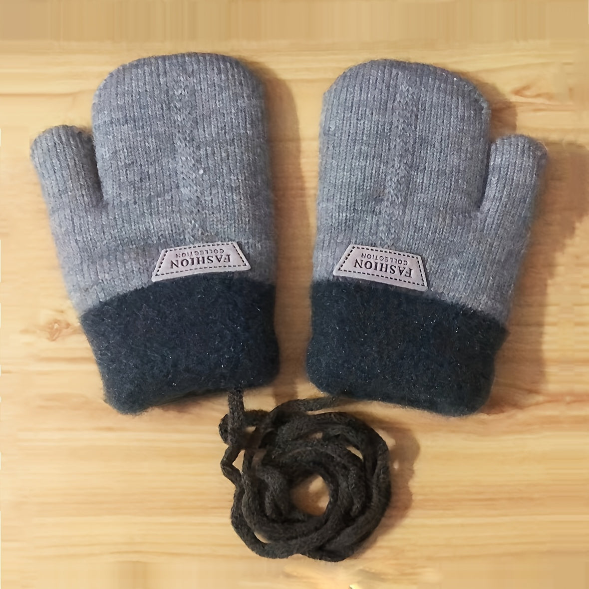 Winter Thick Knitted Mittens for 1-3 Years Old Kids