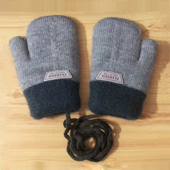 Winter Thick Knitted Mittens for 1-3 Years Old Kids