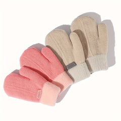 Winter Thick Knitted Mittens for 1-3 Years Old Kids
