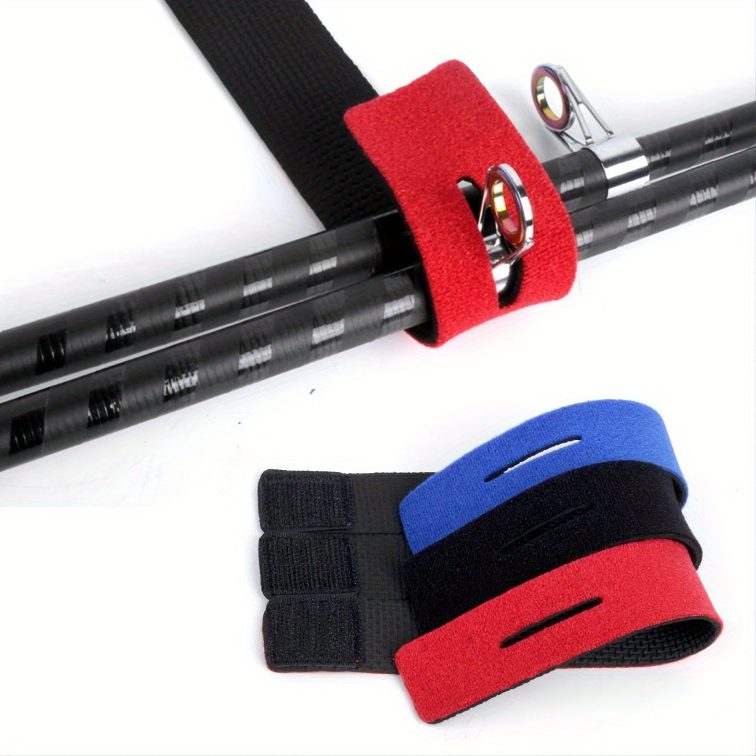 10pcs Stretchy Fishing Rod Belt for Casting Spinning Fly Rods Tackle Tie