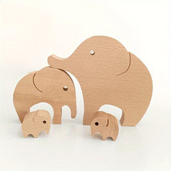Elephants Wooden Ornaments Home Decor Gift