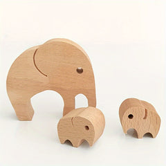 Elephants Wooden Ornaments Home Decor Gift