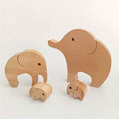 Elephants Wooden Ornaments Home Decor Gift