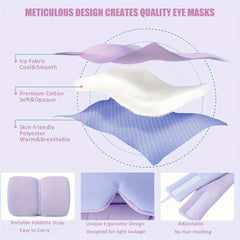 Solid Blackout Eye Mask Soft Blindfold Travel Rest Office Lunch Break
