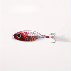 Mini Metal Jig Long Casting Lure Freshwater Sea Fishing Bait Feathered Hook