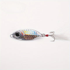 Mini Metal Jig Long Casting Lure Freshwater Sea Fishing Bait Feathered Hook