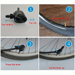 1pc Dual Head Air Pump Adapter Valve for Bicycle Tyre Tube