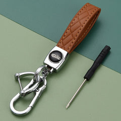 PU Leather Key Chain Metal Keychain Pendant Gift For Men Women