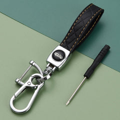 PU Leather Key Chain Metal Keychain Pendant Gift For Men Women