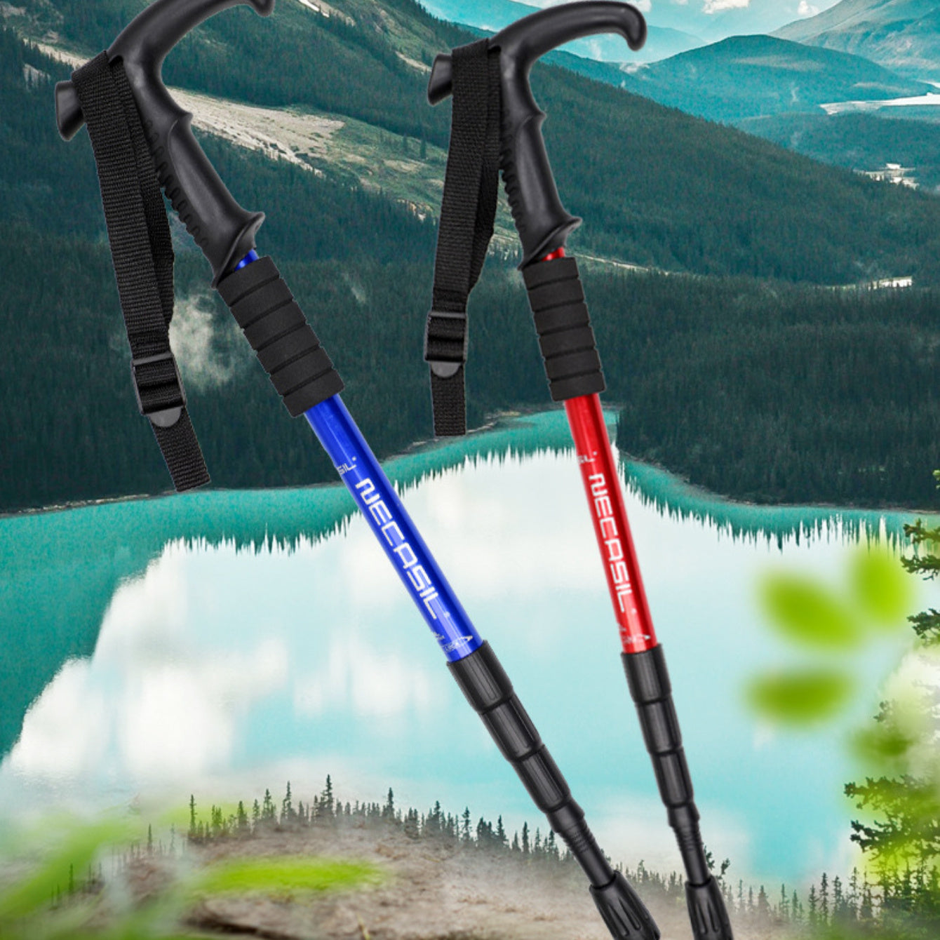 Ultralight Shock Absorption Walking Stick Adjustable Hiking Walking Cane