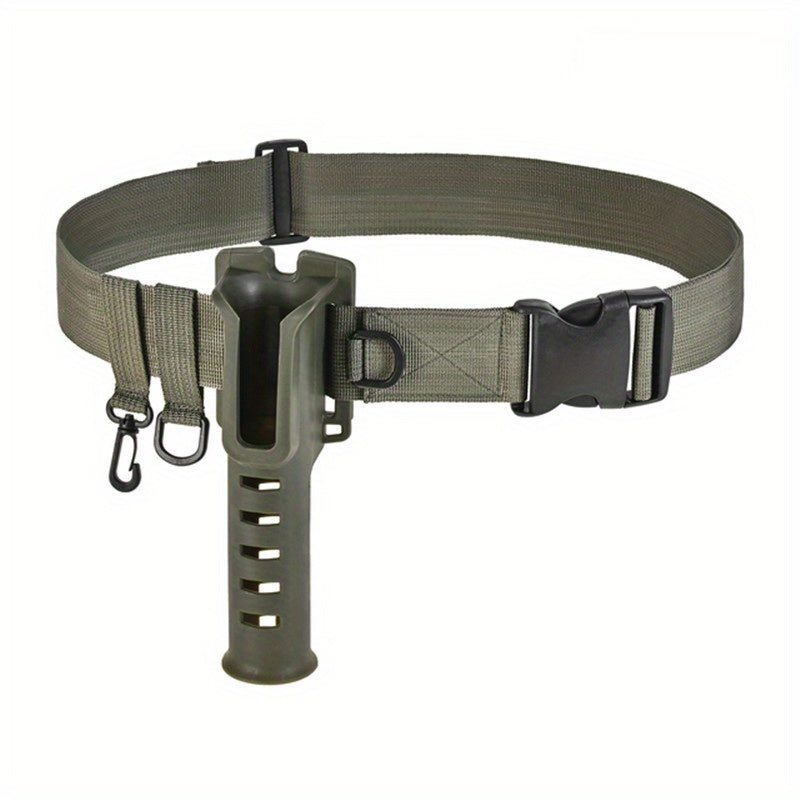 Adjustable Belt w/ Fishing Rod Holder Quick Release Buckle - Fishing Tackle