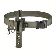 Adjustable Belt w/ Fishing Rod Holder Quick Release Buckle - Fishing Tackle