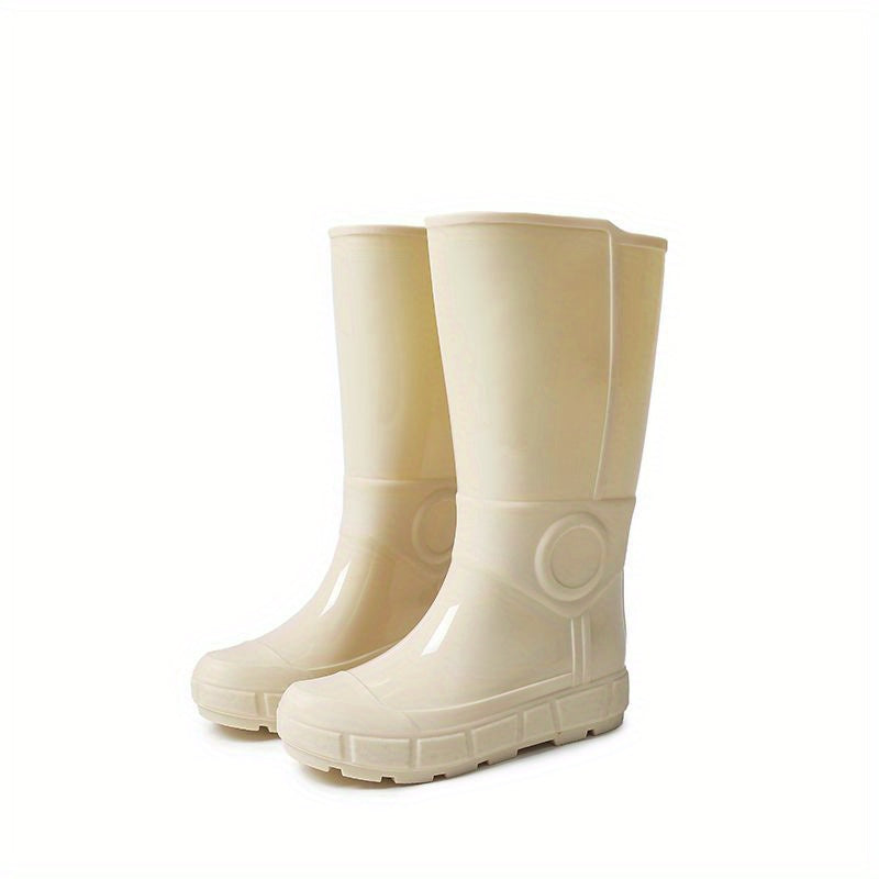 Quick Dry Flat Rain Boots Waterproof Non Slip PVC Labor Shoes