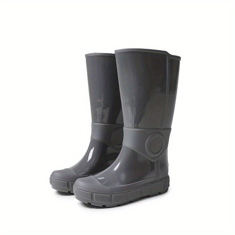 Quick Dry Flat Rain Boots Waterproof Non Slip PVC Labor Shoes