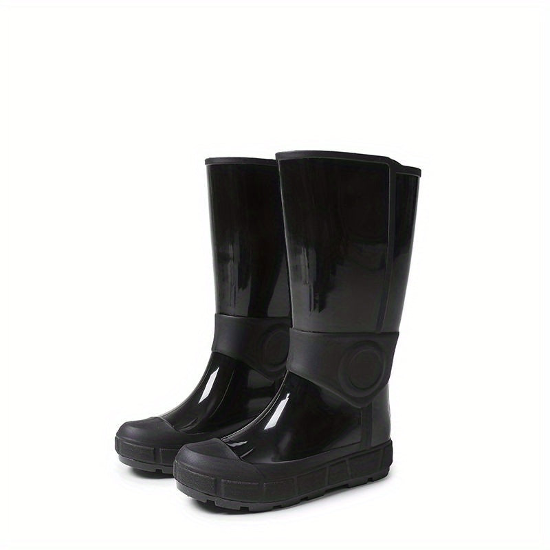Quick Dry Flat Rain Boots Waterproof Non Slip PVC Labor Shoes
