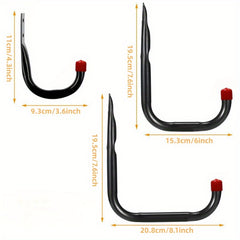 6pcs Heavy Duty Garage Hooks Steel Tool Storage Hangers Wall Mounted Hanging Hoo