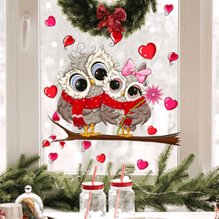 Visual Decorative Stickers Self Adhesive Owl Wall Stickers