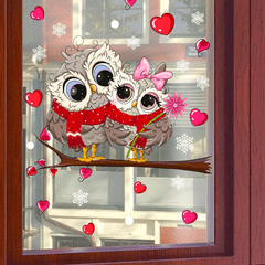 Visual Decorative Stickers Self Adhesive Owl Wall Stickers