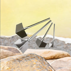 3pcs Stainless Steel Putty Tools Angle Scraper Diatom Mud Construction Right ang