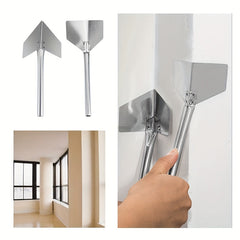 3pcs Stainless Steel Putty Tools Angle Scraper Diatom Mud Construction Right ang