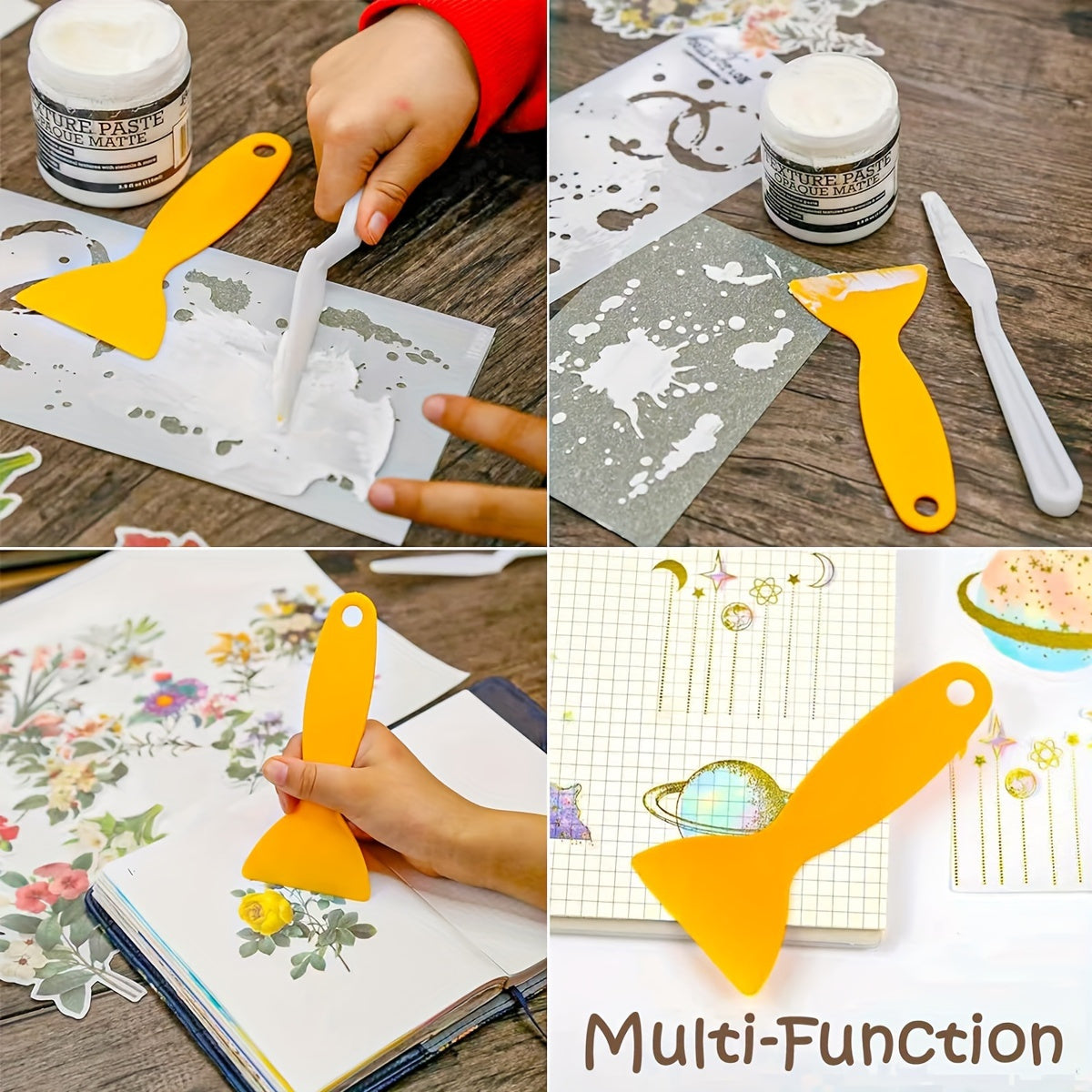 4pcs Plastic Shovel Clean Putty Batch Scraping Blade Kitchen Cleaning Tool