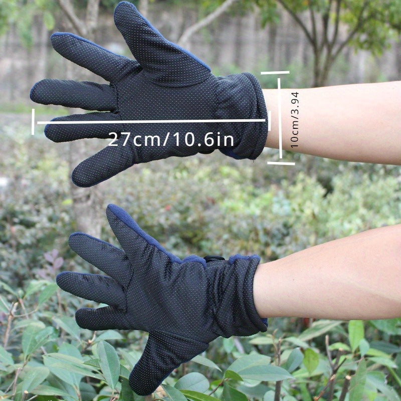 Thickened Fleece Winter Gloves Windproof Anti Slip Outdoor Sports