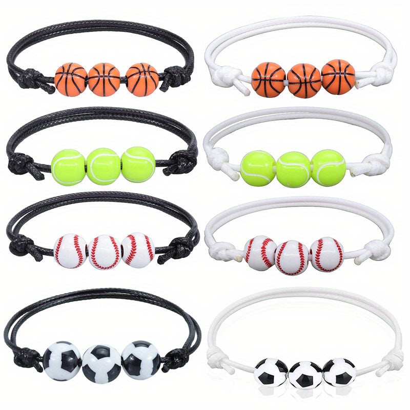 20-40Pcs Sports Themed Charm Bracelet - Perfect Gift