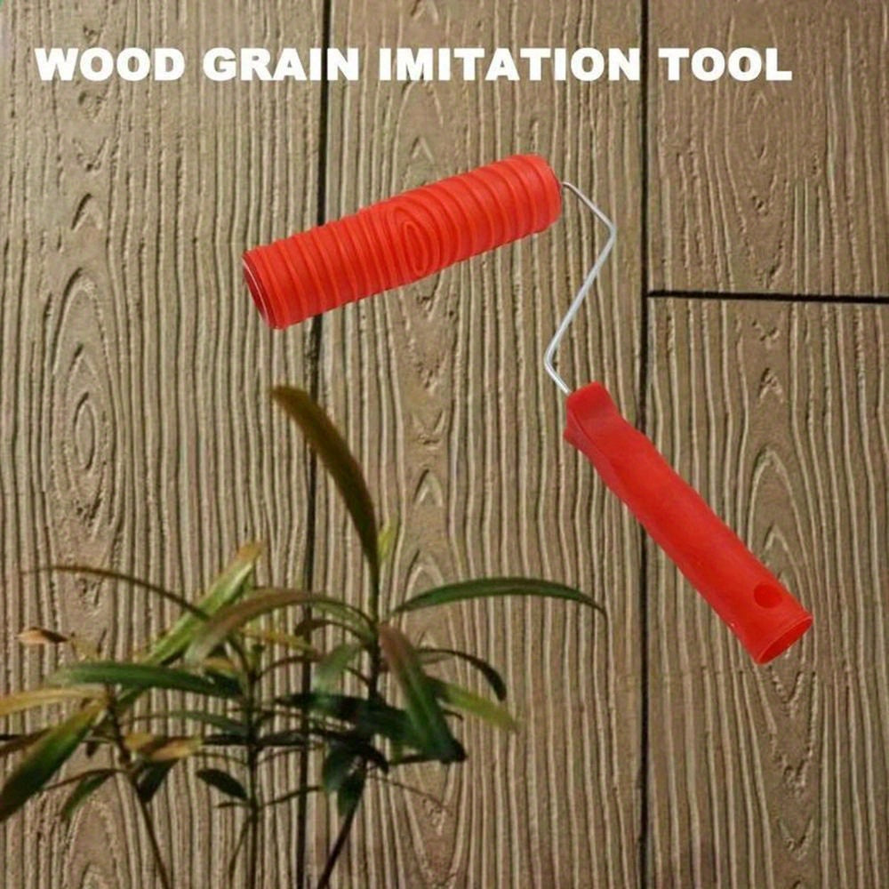 Rubber Wood Grain Pattern Paint Roller DIY Paint Texture Pigment Printing Roller