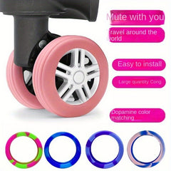 4pcs Luggage Wheels Silicone Protective Covers