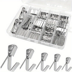 100pcs Photo Frame Hook Clothing Bag Hanging Hardware Hook with Nails