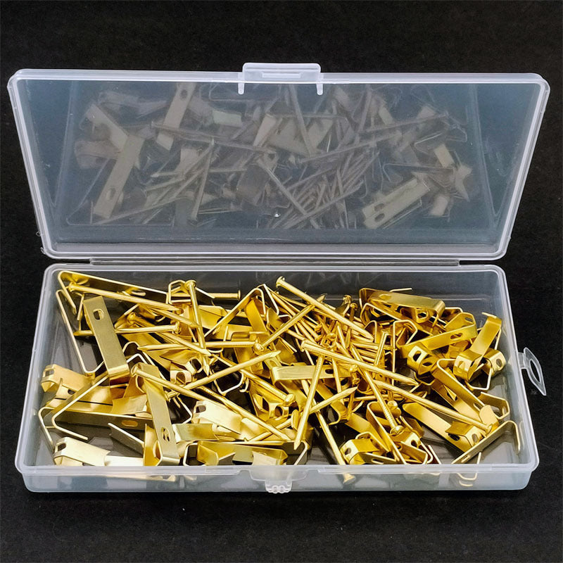 100pcs Photo Frame Hook Clothing Bag Hanging Hardware Hook with Nails