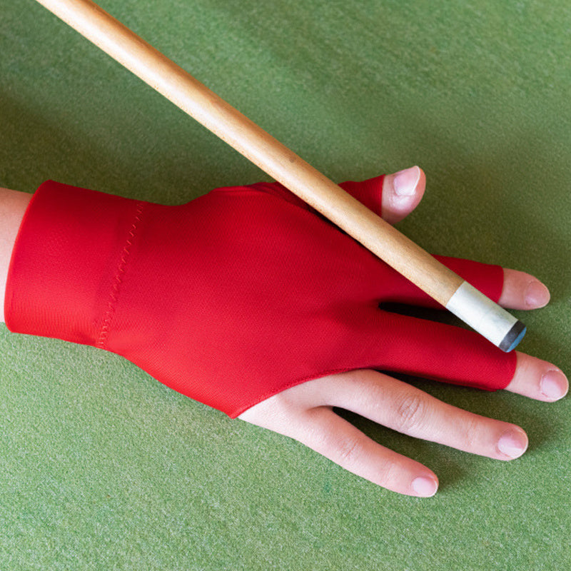 Fingerless Three Finger Billiards Gloves Left Handed High Elastic Unisex