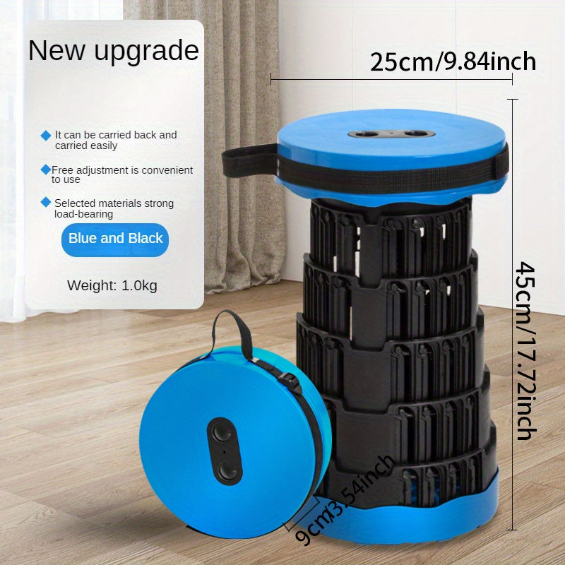 Portable Plastic Fishing Stool Adjustable Folding Stool for Outdoor Activities