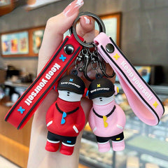 Bear Keychain Cartoon Car Key Bag Hanging Pendant Accessories