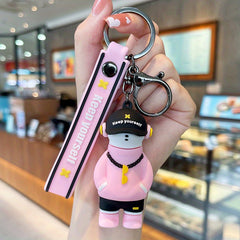 Bear Keychain Cartoon Car Key Bag Hanging Pendant Accessories