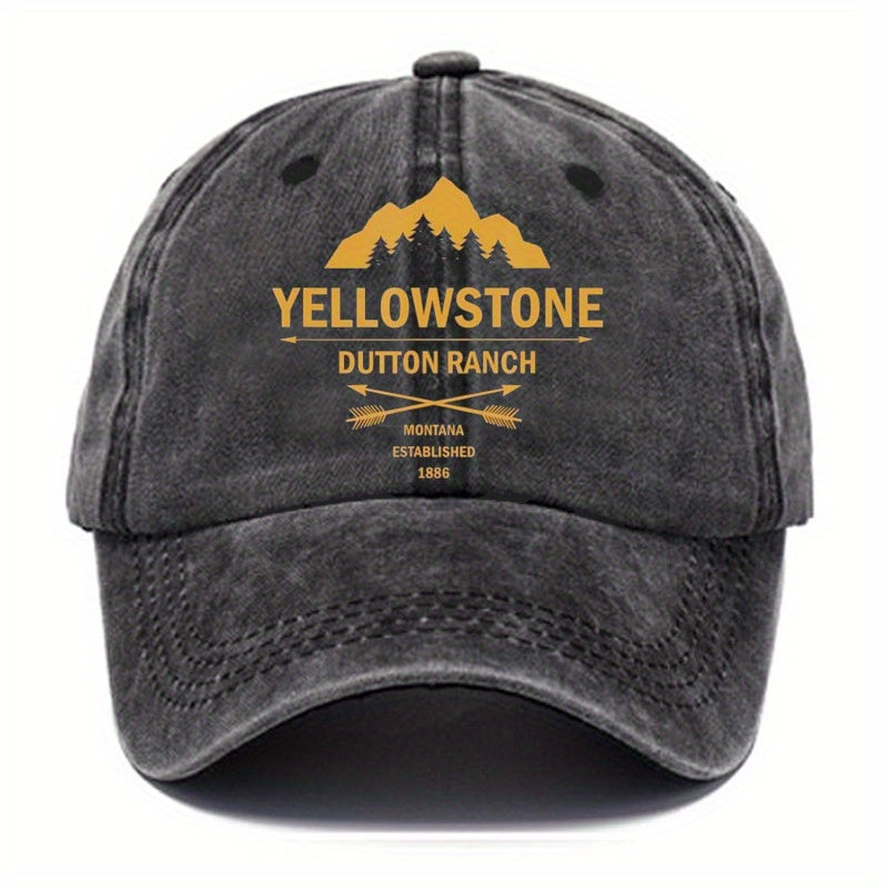 Printed Baseball Cap for Men and Women Vintage Dad Hat Outdoor Sun Hat