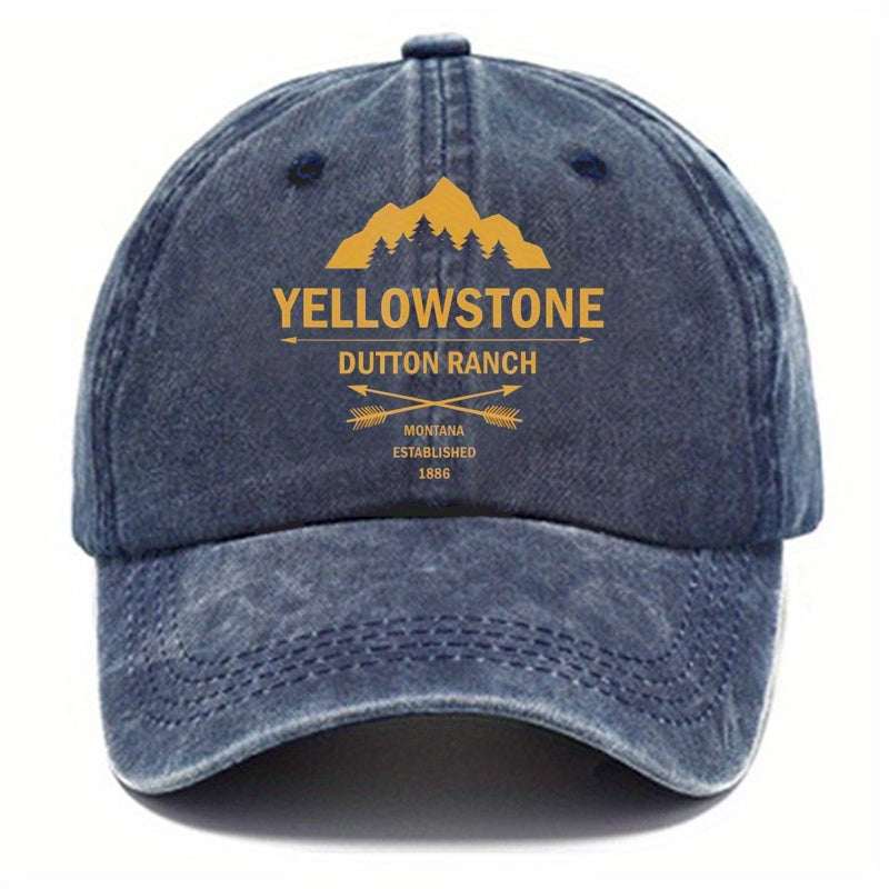 Printed Baseball Cap for Men and Women Vintage Dad Hat Outdoor Sun Hat