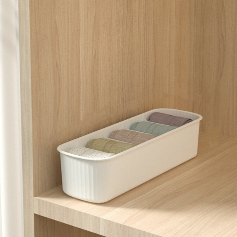 Striped Plastic Socks Box Storage Organizer - 5 Grid