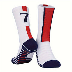 Men's Non Slip Football Socks Thickened Sports Crew Socks