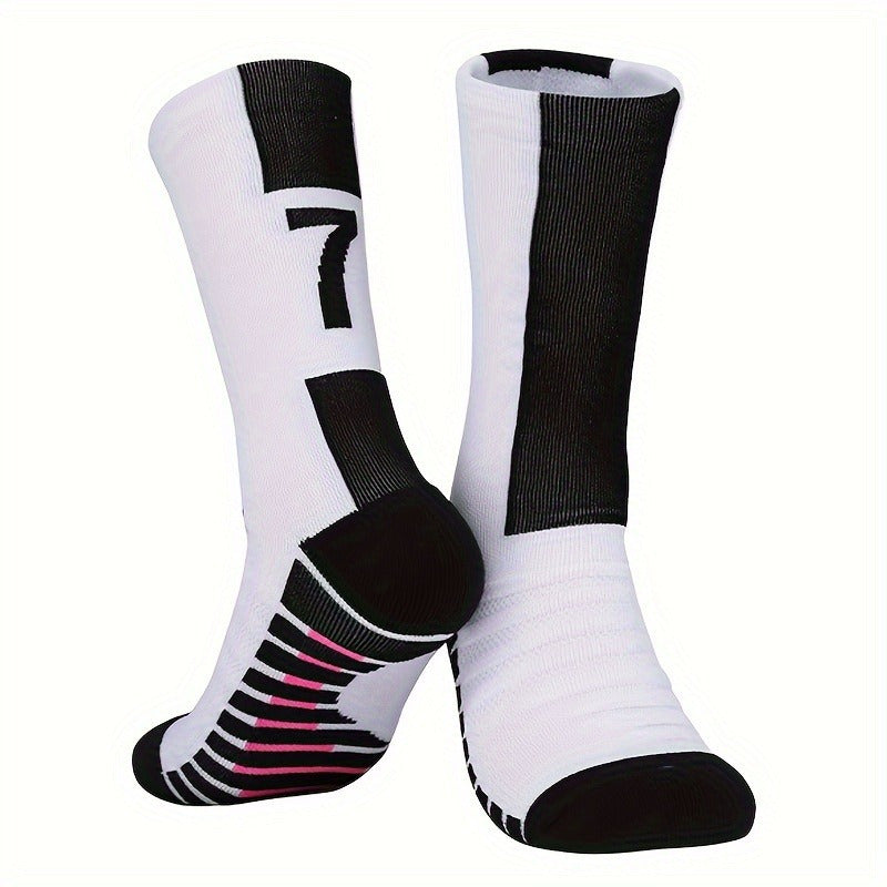 Men's Non Slip Football Socks Thickened Sports Crew Socks