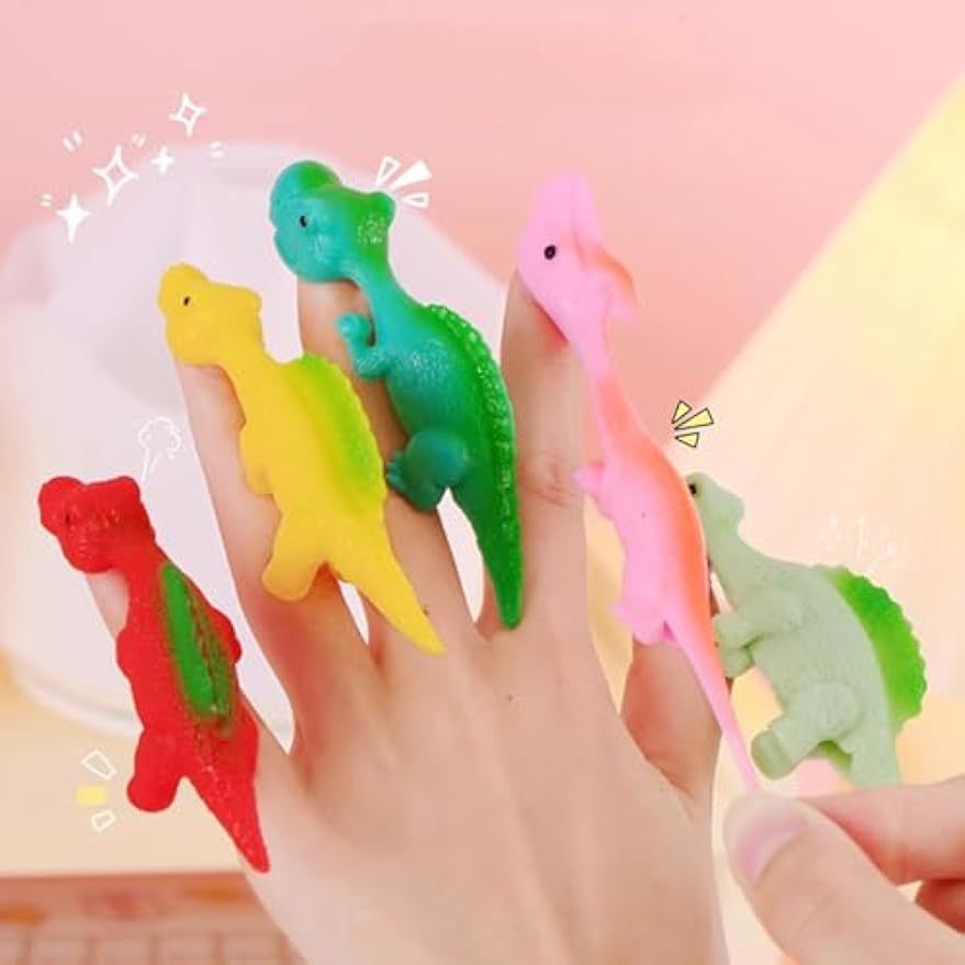 5pcs Catapult Finger Slingshot Venting Fun Wall Toy
