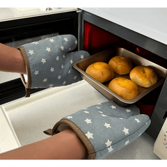 2pcs Nordic Style Heat Insulating Gloves for Microwave and Oven