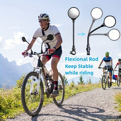 2pcs Bike Rear View Mirror 360 Rotatable Adjustable Wide Angle Universal