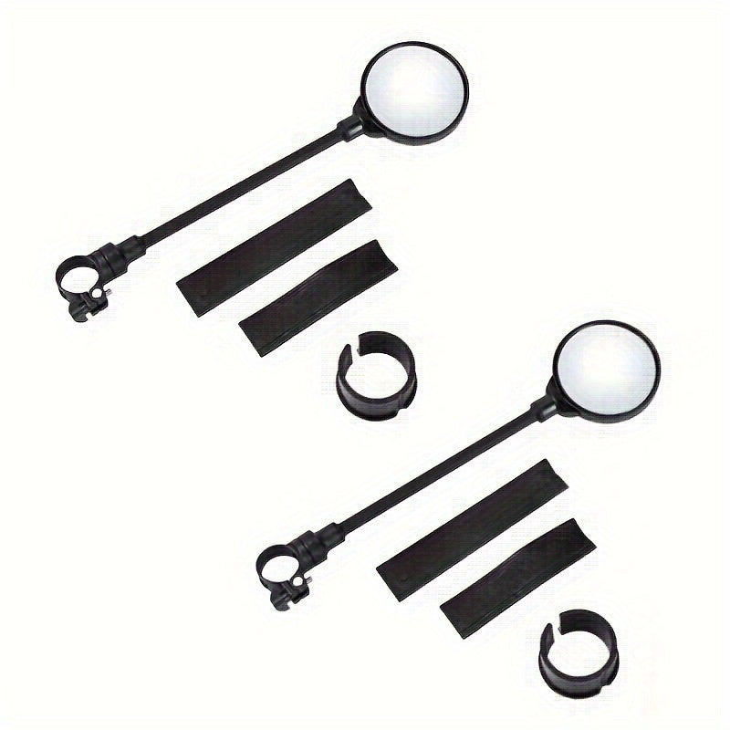 2pcs Bike Rear View Mirror 360 Rotatable Adjustable Wide Angle Universal