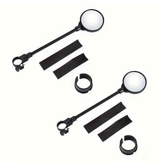 2pcs Bike Rear View Mirror 360 Rotatable Adjustable Wide Angle Universal